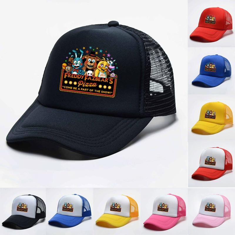 2022 Fashion New Cartoon Fnaf  Cartoon Kids Adjustable Baseball Cap Children Boys Girls Mesh Hat Baby Sun Hat crochet baby accessories