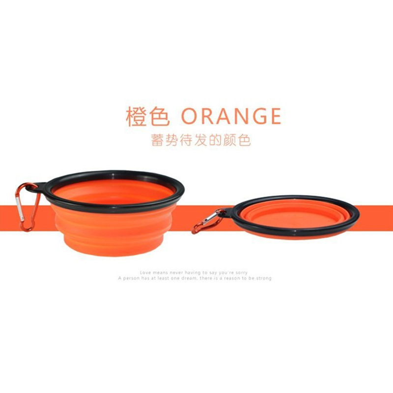 Perro de Mascota de silicona plegable tazón al aire libre tazón para beber portátil perro tazón al aire libre beber suministros de viaje perro tazón de comida