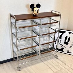 中古置物架客厅落地多层可移动零食推车大容量多功能厨房收纳架子