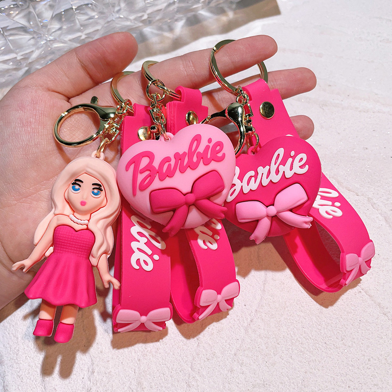 弓バービープリンセスシリコーンキーホルダーかわいいカップルペンダントペンダントバレンタインデーペンダントギフト卸売|undefined