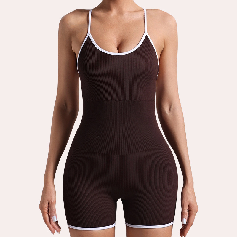 Amazon transfronterizo Europa y América espalda cruzada yoga pantalonés de acondicionamiento físico femenino hermosa espalda apertada camiseta deportiva