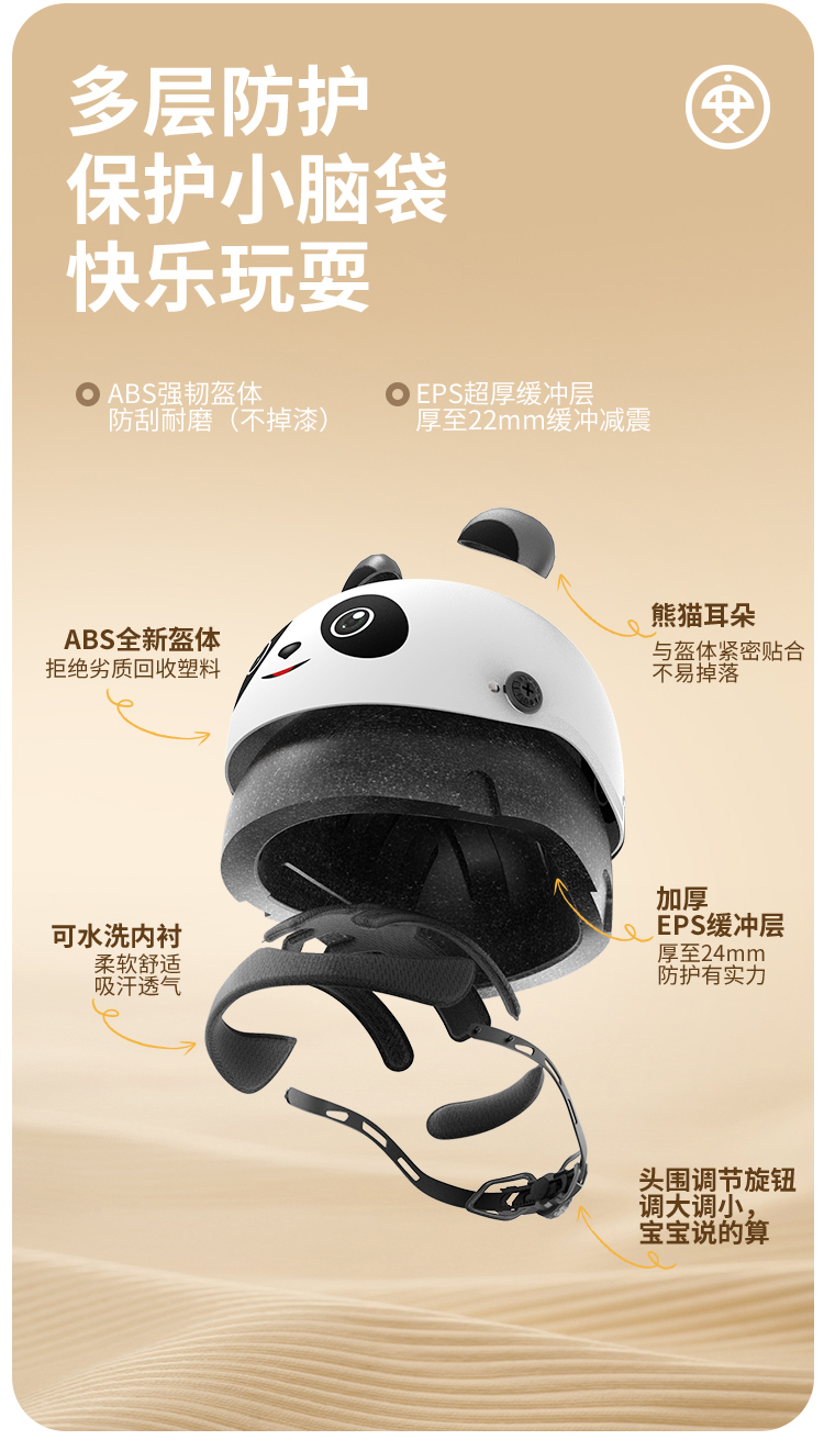 Xiaoan Kidsren's Helmet New National Standard Boys' Electric Bike Girls' Motorcycle Baby Safety Helmet 3 to 6 Years Old Sun Protection