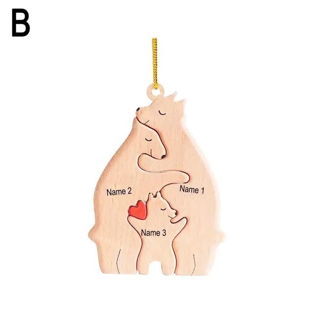 Nuevo coche de la familia del oso personalizado transfronterizo/Decoración de Navidad colgando decoración de Navidad