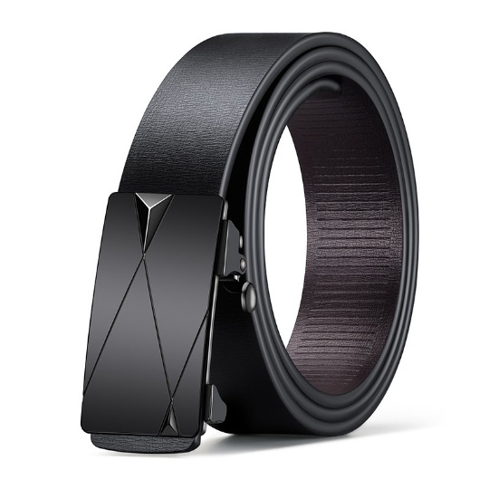Cinturón Paul para hombres jóvenes y de mediana edad sin dientes, hebilla automática, cinturón interior, cinturón de PU anti-cuero general, por lotes