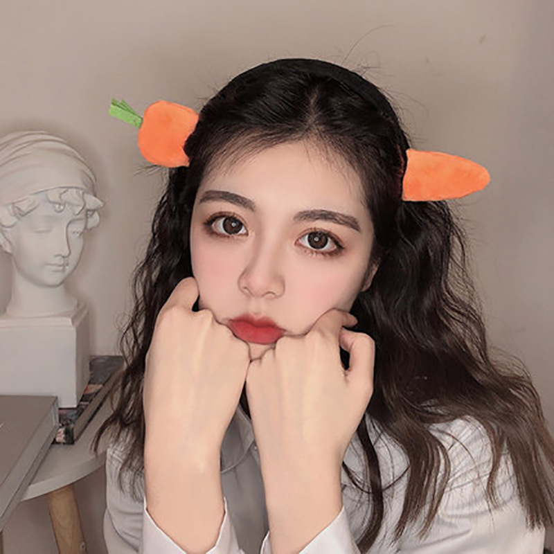 Internet celebridad mismo estilo orejas de conejo diadema Corea del Sur internet celebridad linda muñeca de dibujos animados horquilla diadema de felpa lavado de cara banda de pelo