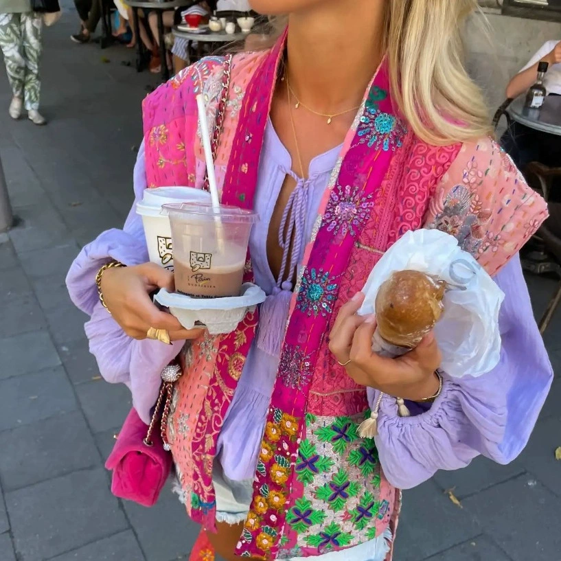 Трансграничная европейская и американская женская одежда AliExpress взорвала жилет без рукавов с принтом