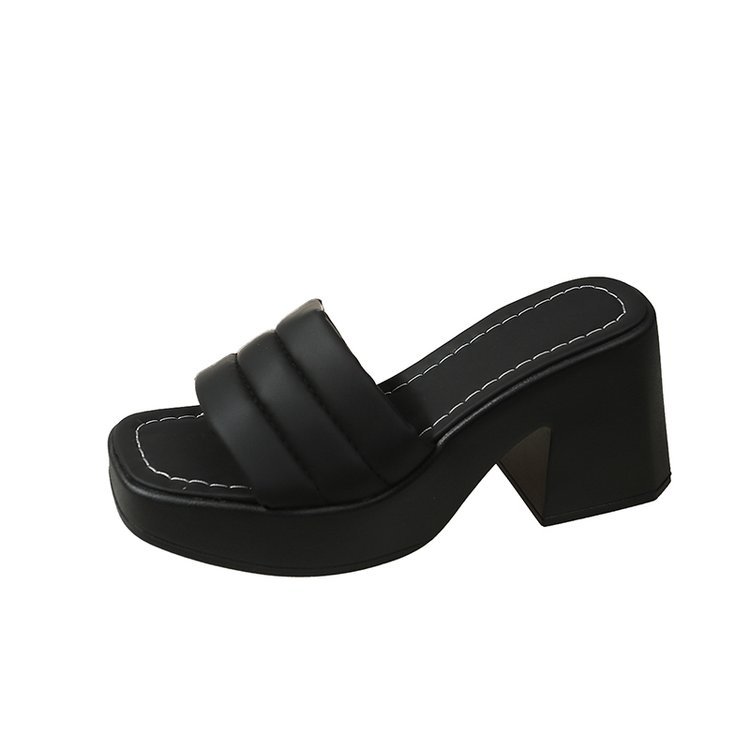 Black slippers