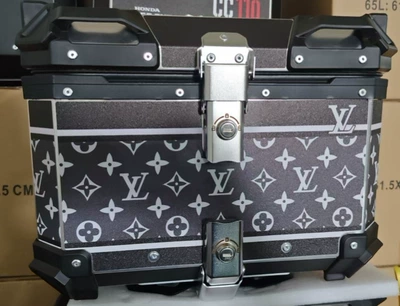 Motorcycle trunk – Trunk for Electric Vehicles - 45llv-black-decal-tail-boxstandard-configuration