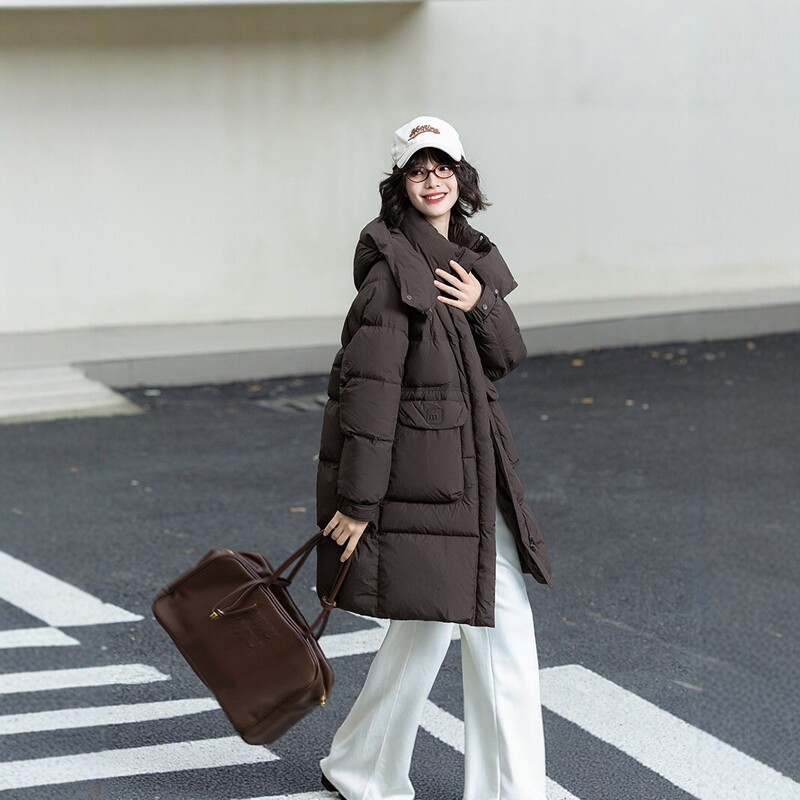 2026 Winter New Korean Style Long Over-the-Knee Down Jacket for Women, Thickened with 90% Duck Down, Straight-Cut Coat to Ankle Length 2026 Winter New Korean Style Long Over-the-Knee Down Jacket for Women, Thickened with 90% Duck Down, Straight-Cut Coat to Ankle Length