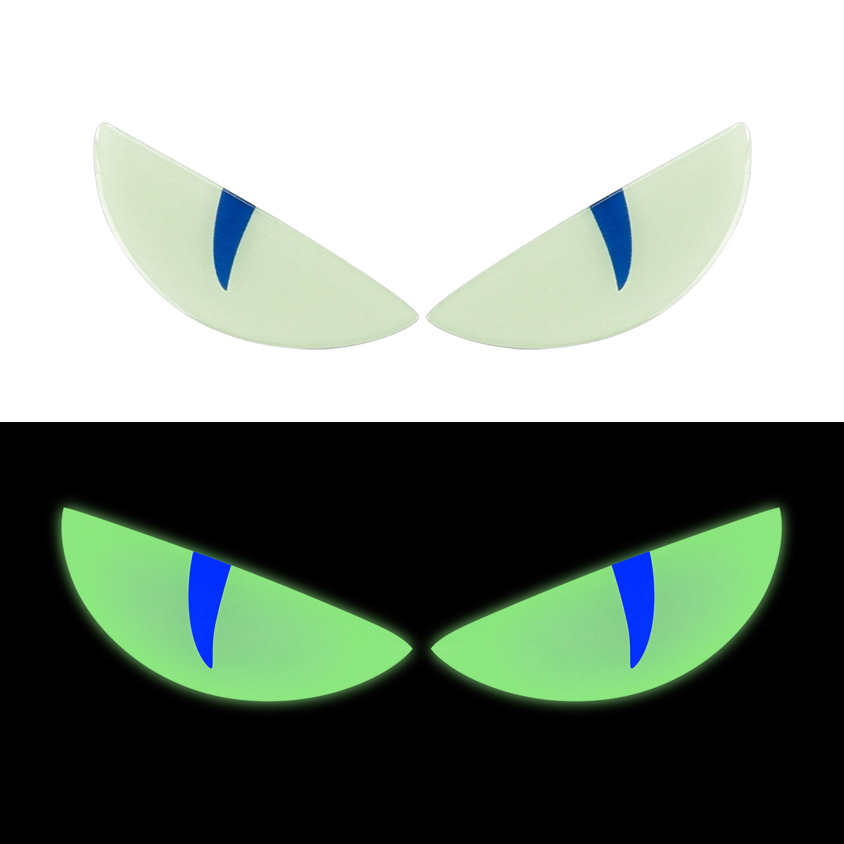 고양이 눈 오토바이 라이트 스티커 블루(쌍)