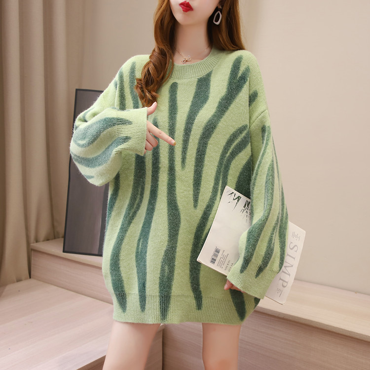 women s printed pullover loose sweater nihaostyles clothing wholesale NSBY76606