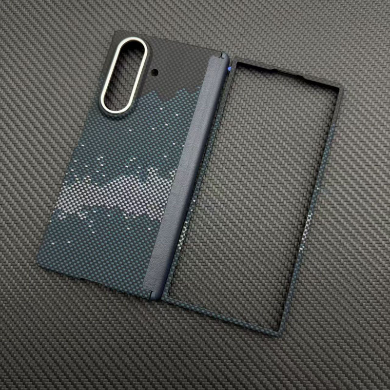 Suitable for Samsung Zfoldable7 Magnetic Kevlar Aramid Fiber Material Floating Weaving Process Mobile Phone Case Magnetic Suction
