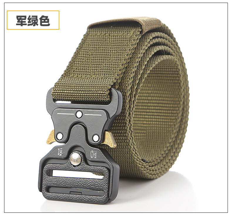 Men's elastic workwear belt, casual and trendy, young people's outdoor sports, canvas fabric woven belt, soft detail image 9