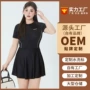 女孩速干连体运动泳衣