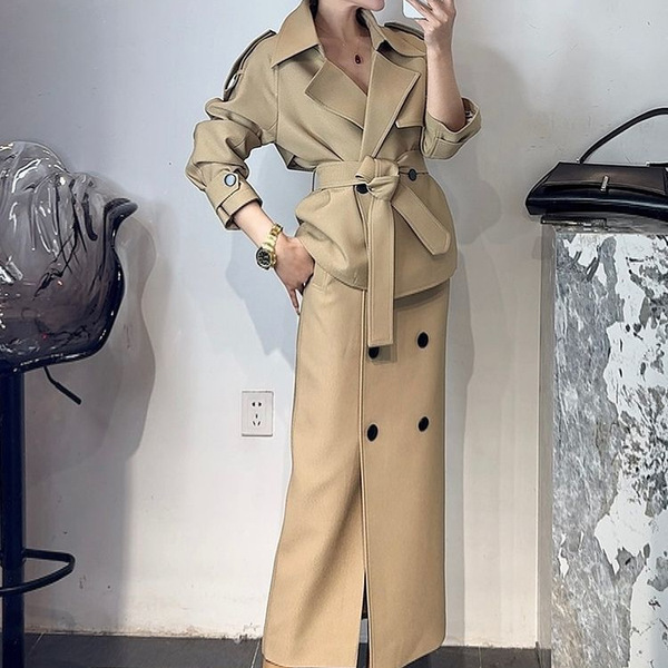 Demi-season classic khaki professional set