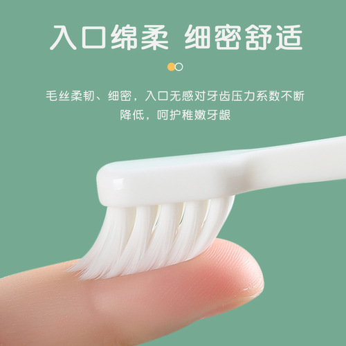 New soft-bristle fine-bristle small head individually packaged cute dinosaur cartoon infant household toothbrush wholesale