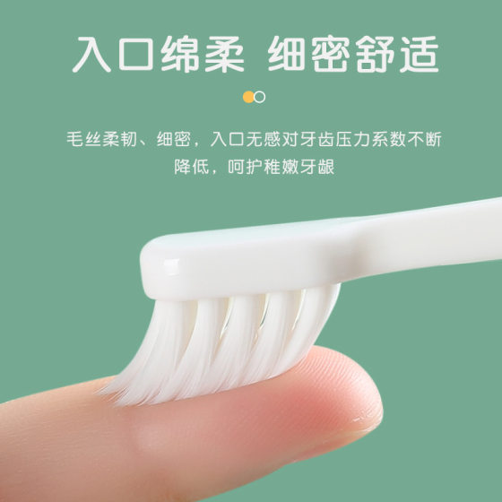 New soft fur small head independent packaging cute dinosaur cartoon baby household toothbrush wholesale