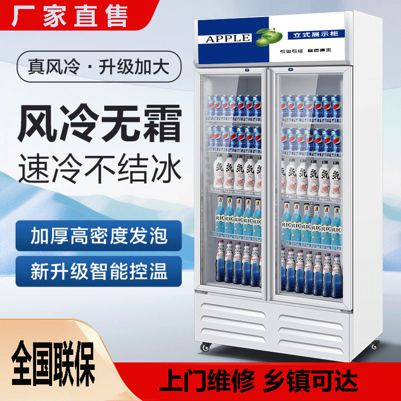 Commercial display cabinets, single, double, and triple-door beverage cabinets, upright refrigerators, beverage and beer refrigeration and preservation cabinets, for bars and supermarkets Commercial display cabinets, single, double, and triple-door beverage cabinets, upright refrigerators, beverage and beer refrigeration and preservation cabinets, for bars and supermarkets