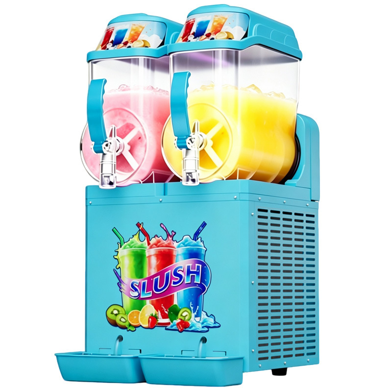 Máquina de barro de nieve comercial de un solo cilindro, dos cilindros, tres cilindros, máquina de deshielo de nieve, máquina de hielo, máquina de jugo de frutas cóctel slush Machine image 8