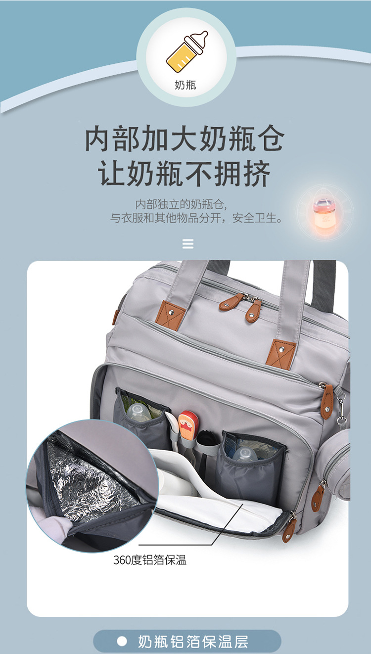 Large-capacity mommy bag, backpack for moms taking kids out, women's casual and versatile backpack, mother and baby bag, fashionable mom bag undefined