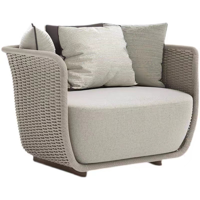 Combinación de sofá nórdica villa de vidrio sala de sol patio al aire libre muebles terraza de vidrio almacenamiento ocio al aire libre