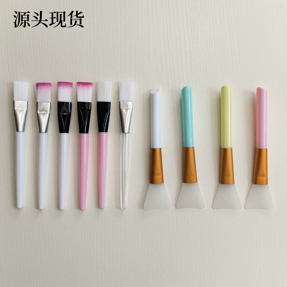 Кисть для маски для лица, белый стержень, стержень для пудры, кисть для маски для лица с мягкой щетиной, кисть для макияжа, кисть для красоты, силиконовая кисть для маски, кисть для грязевой маски