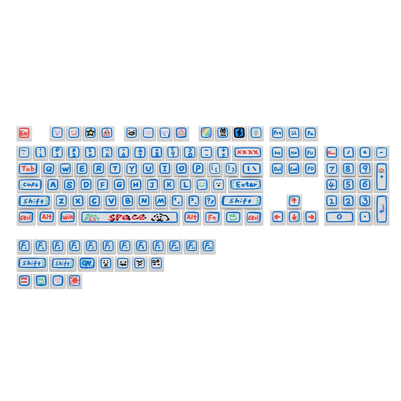 Матовый PBT XDA сублимационные клавиши на тему собаки Pacchard российского и японского дизайна полный набор универсальных клавиш для механической клавиатуры