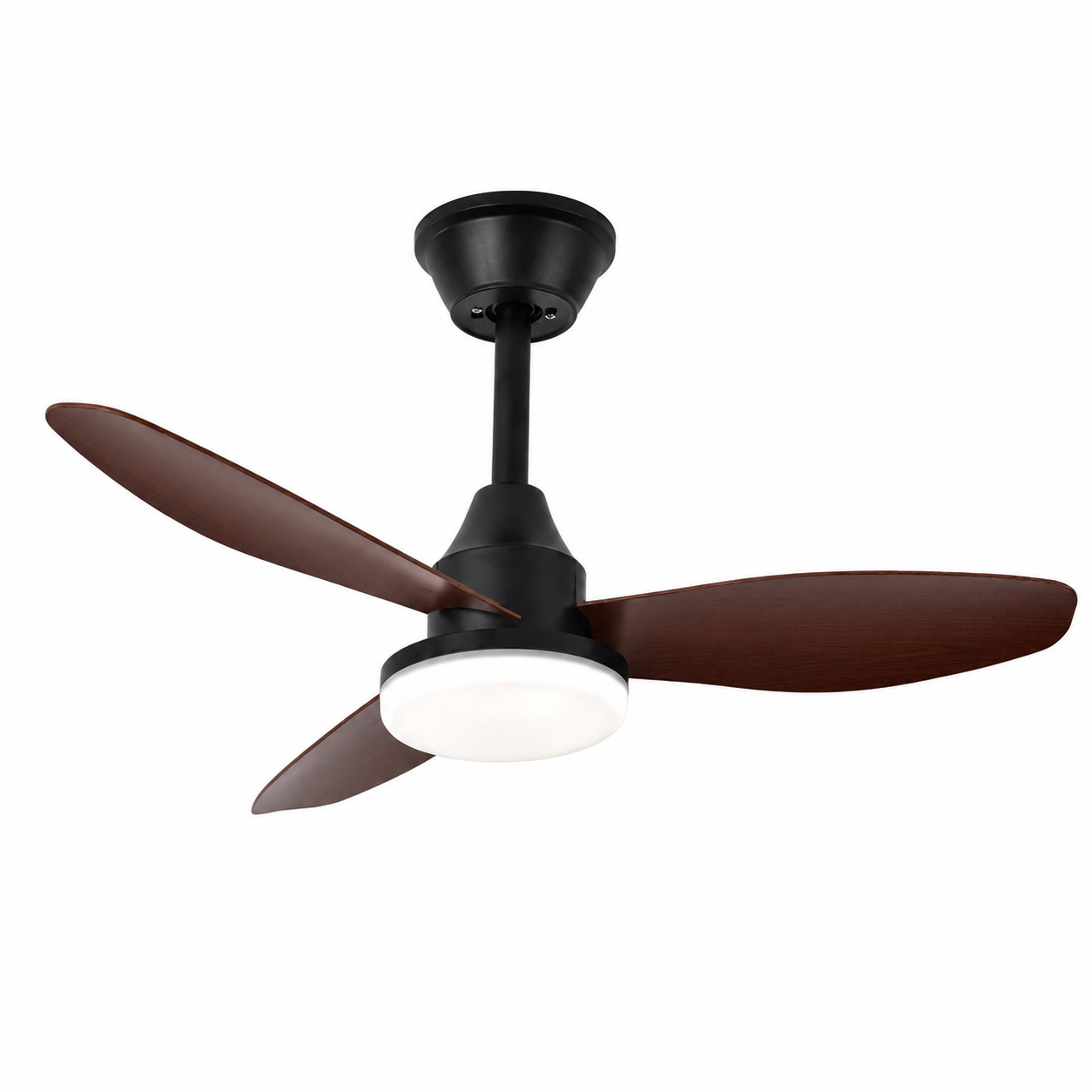 Ventilador de Techo Retro con Luz de Acrílico y ABS con Control Remoto para Sala de Estar y Comedor