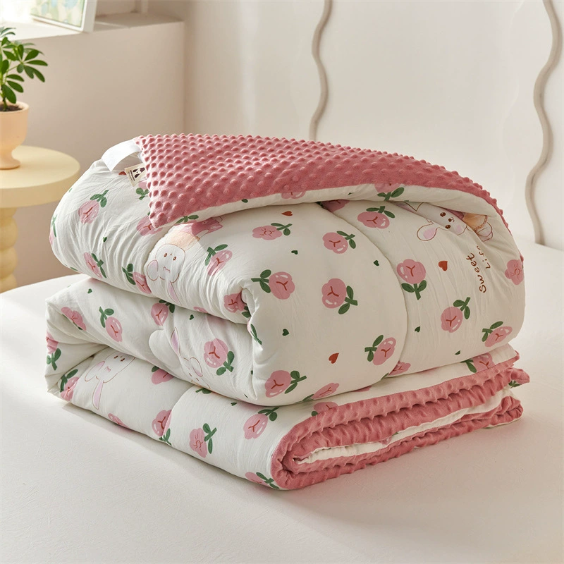 Класс A, двуслойный хлопок washed, утолщённое одеяло для одного и двух человек, фабричный наполнитель, прямые поставки производителя