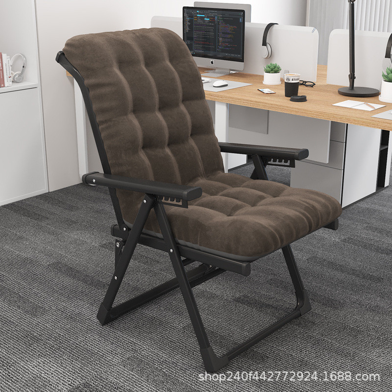 [업그레이드 모델] 앉거나 누울 수 있는 싱글 의자 블랙 브라운 코튼 패드