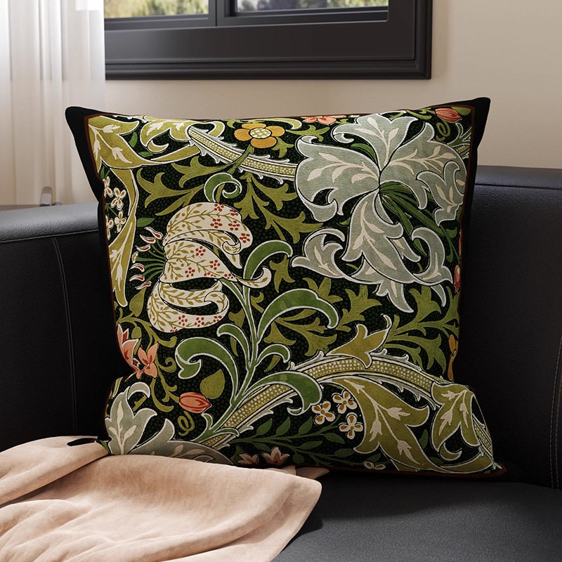 almohada de soporte de estilo francés de lujo ligera almohada de cintura de tela cama de sala de estar sofá almohada de soporte almohada de base
