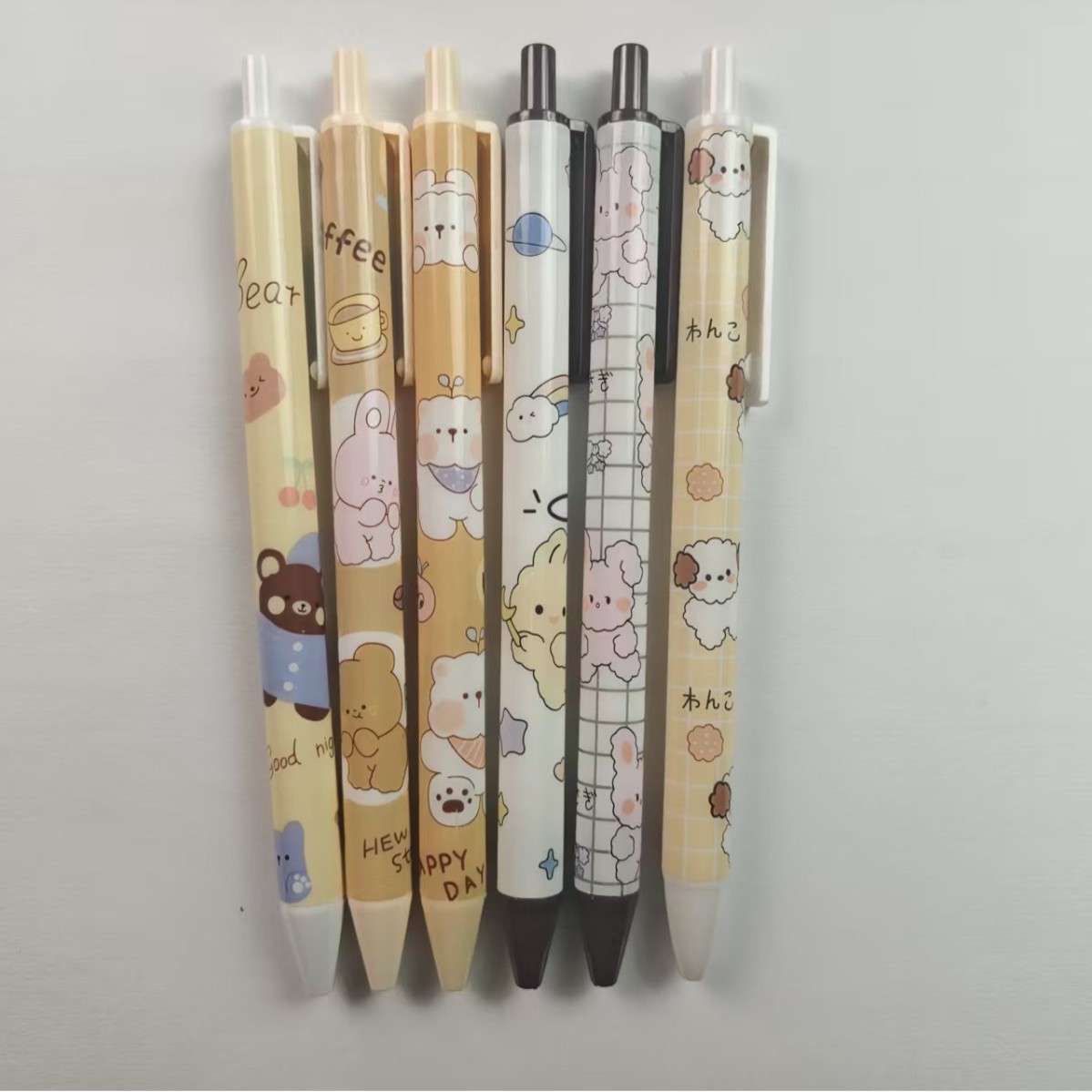 Lindo Oso de la vaca Pluma de gel de prensa Red de alto valor de color Pluma de agua creativa estudiante Papelería Oficina Pluma Firma