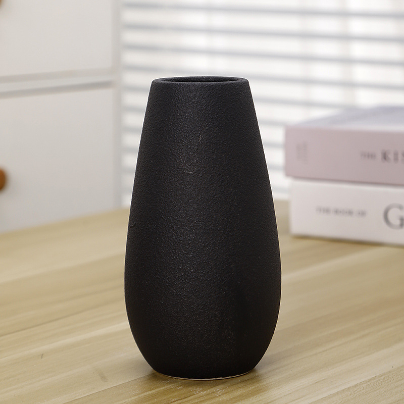 Jarrón de cerámica estilo nórdico para decoración del hogar arreglos florales y flores secas