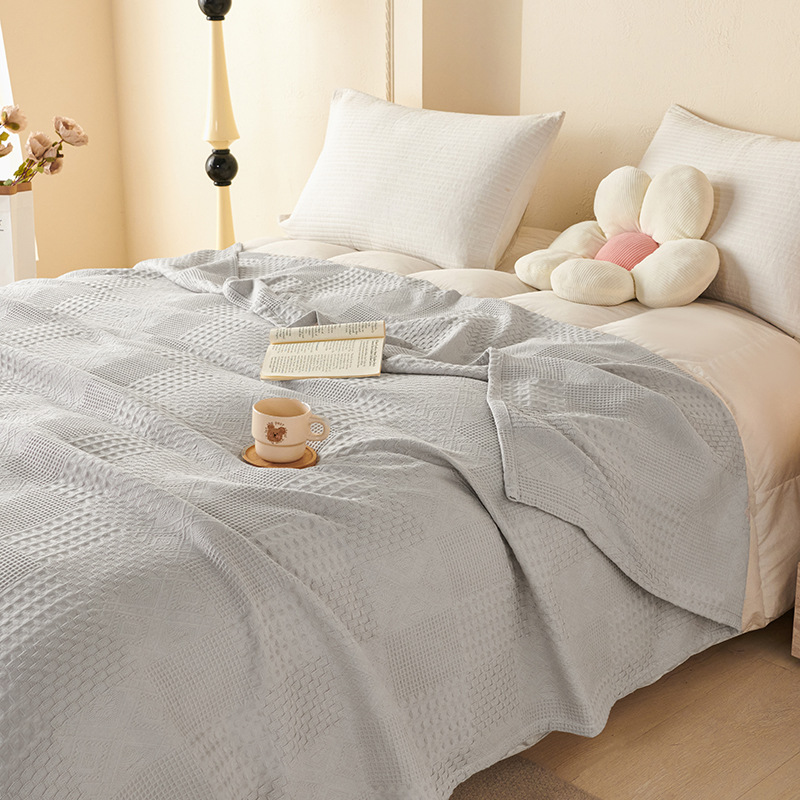 A类100%全棉新疆棉花纯棉毛巾被单人盖毯空调午休线毯礼品毯批发