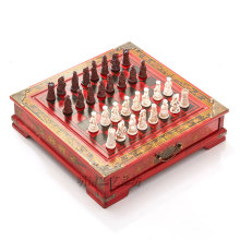 仿古象棋小号西安兵马俑棋子木制台式棋盘立体人物棋子礼品