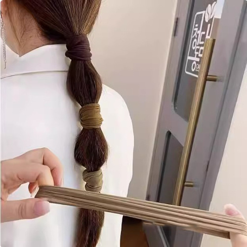 Minimalist Korean-style seamless hair tie face mask hair tie for women and adults, 2025 headband, high elasticity, durable hair tie
