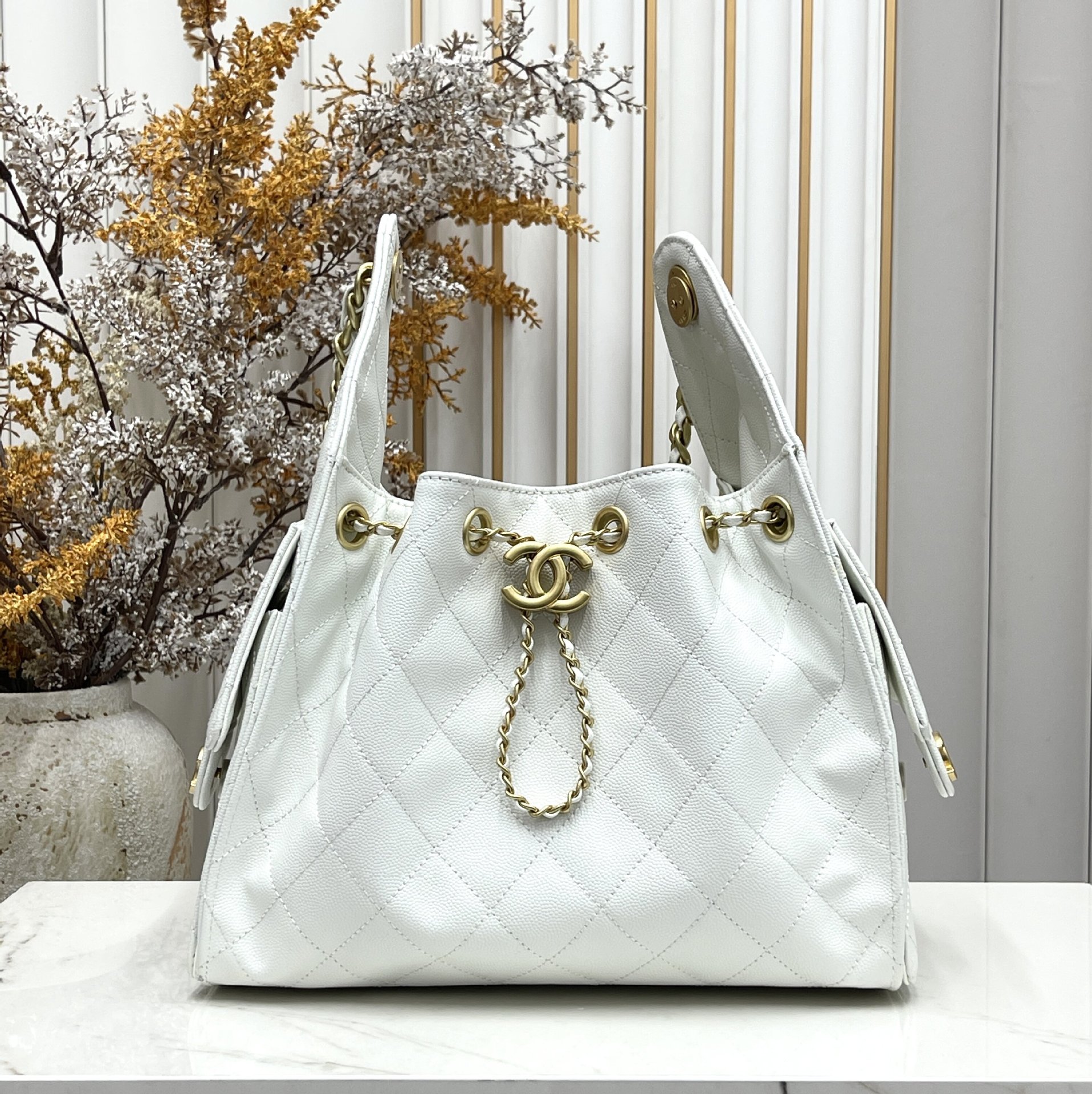 2026 New Caviar 25c Hippie Hobo Underarm Bag Fashion 25 Bag Suede Single Shoulder Chain Crossbody Bag For Women - Thumbnail 4