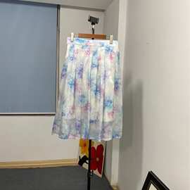 值得不得了～客供面料 印花双层里外全真丝腰裙