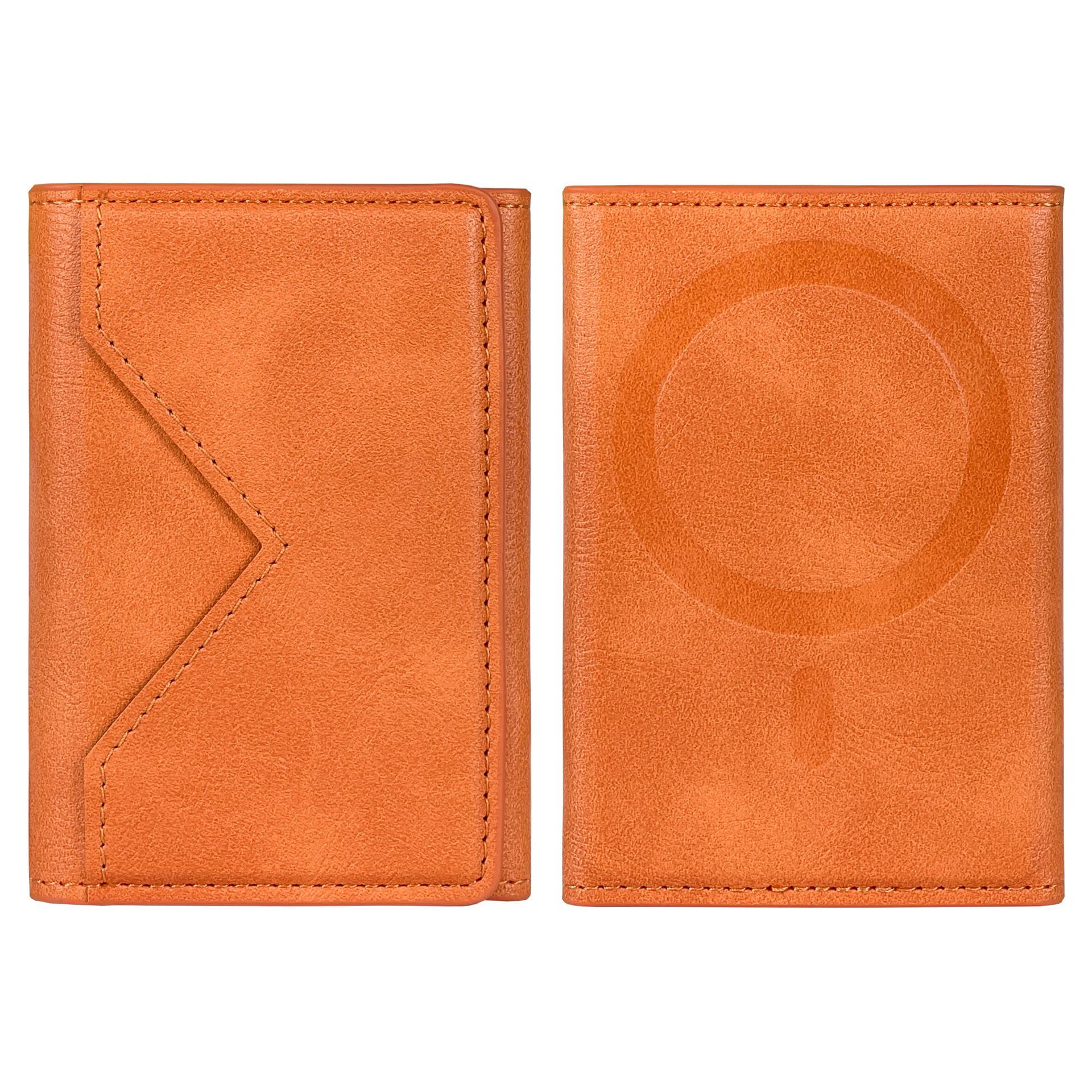 Adecuado para Apple iphone tarjetero con tres tapones magnéticos plegables súper magnéticos monedero con tarjetero