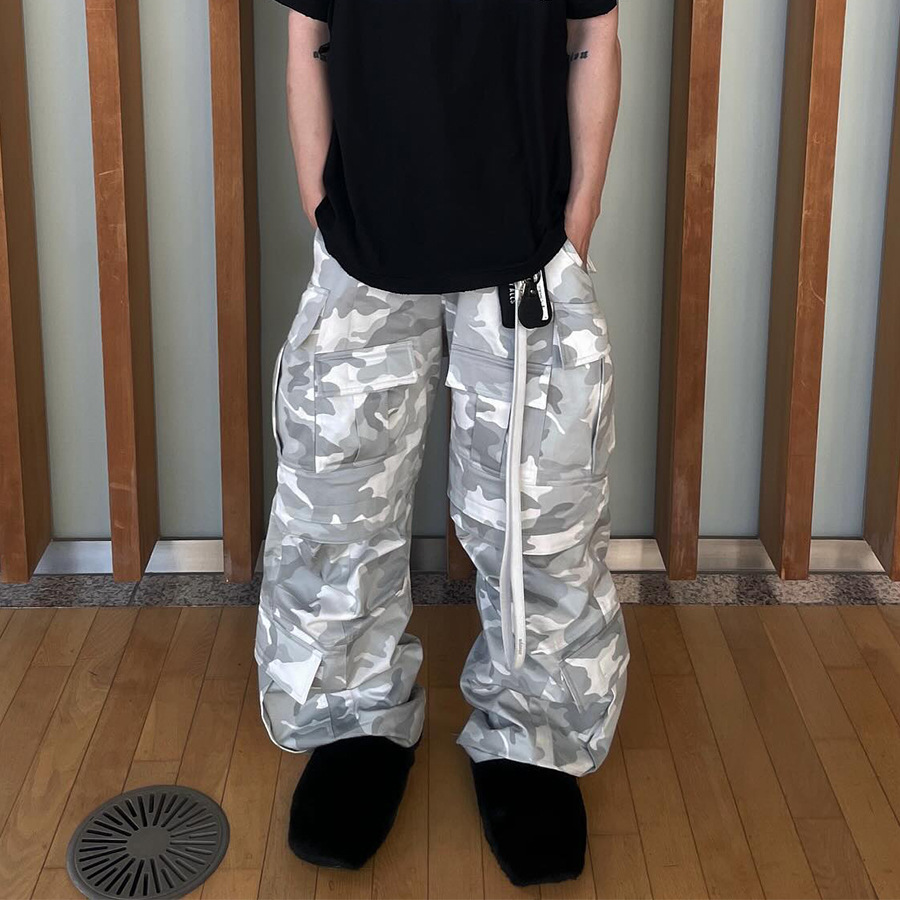 Far Camo Cargo Pantalones de camuflaje de nieve multi-bolsillos función de viento táctico pantalones de trabajo para hombres pantalones casuales