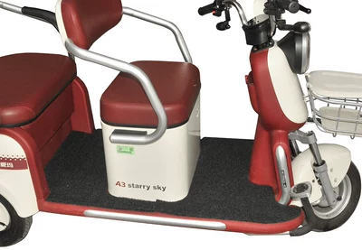 Daima, Lima electric tricycle | Electric vehicle foot mat - upgraded-silk-loop-black-black