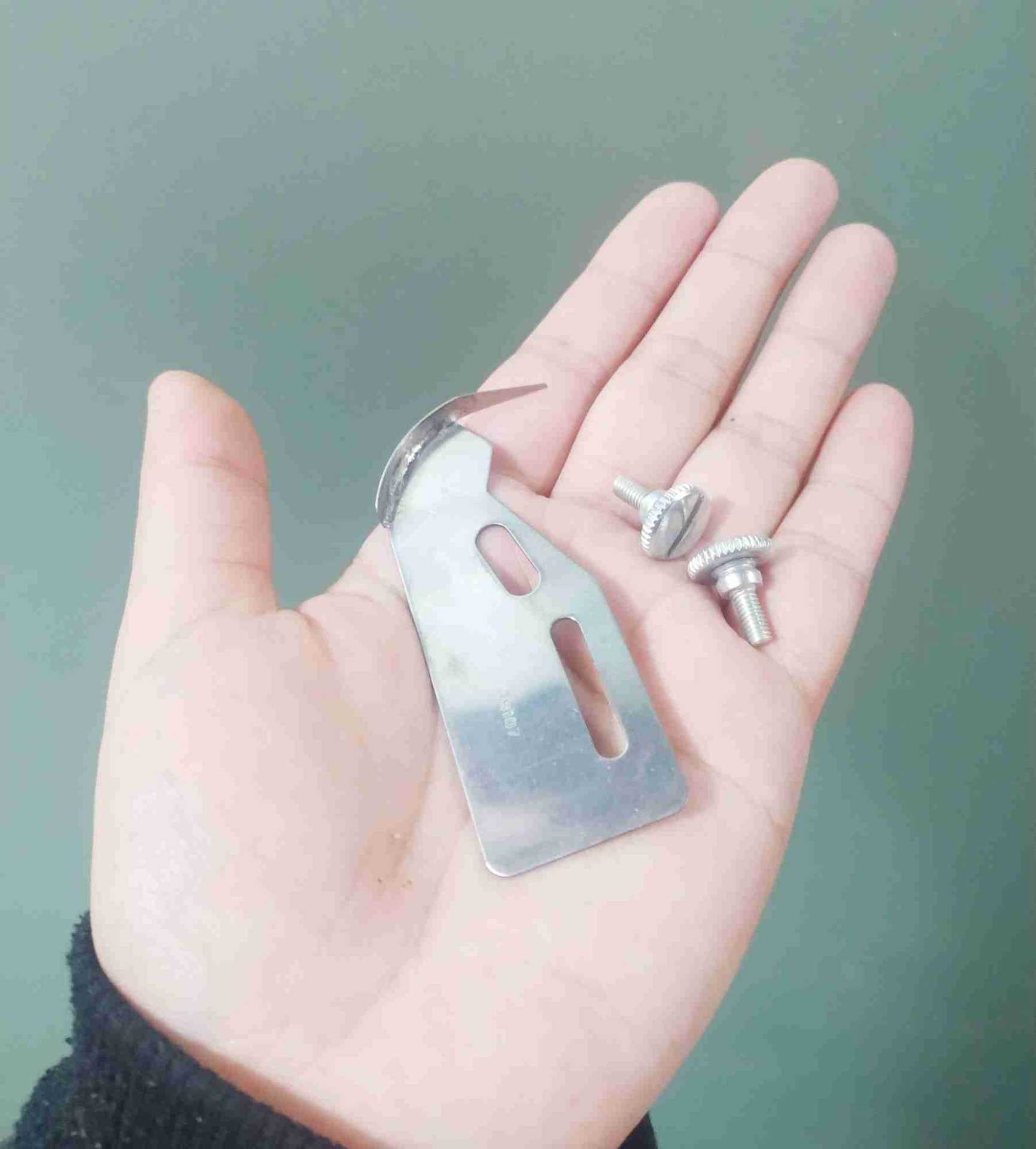 胜家457人字车定规GB107不锈钢靠边傍位定位管正曲折缝挡边小工具