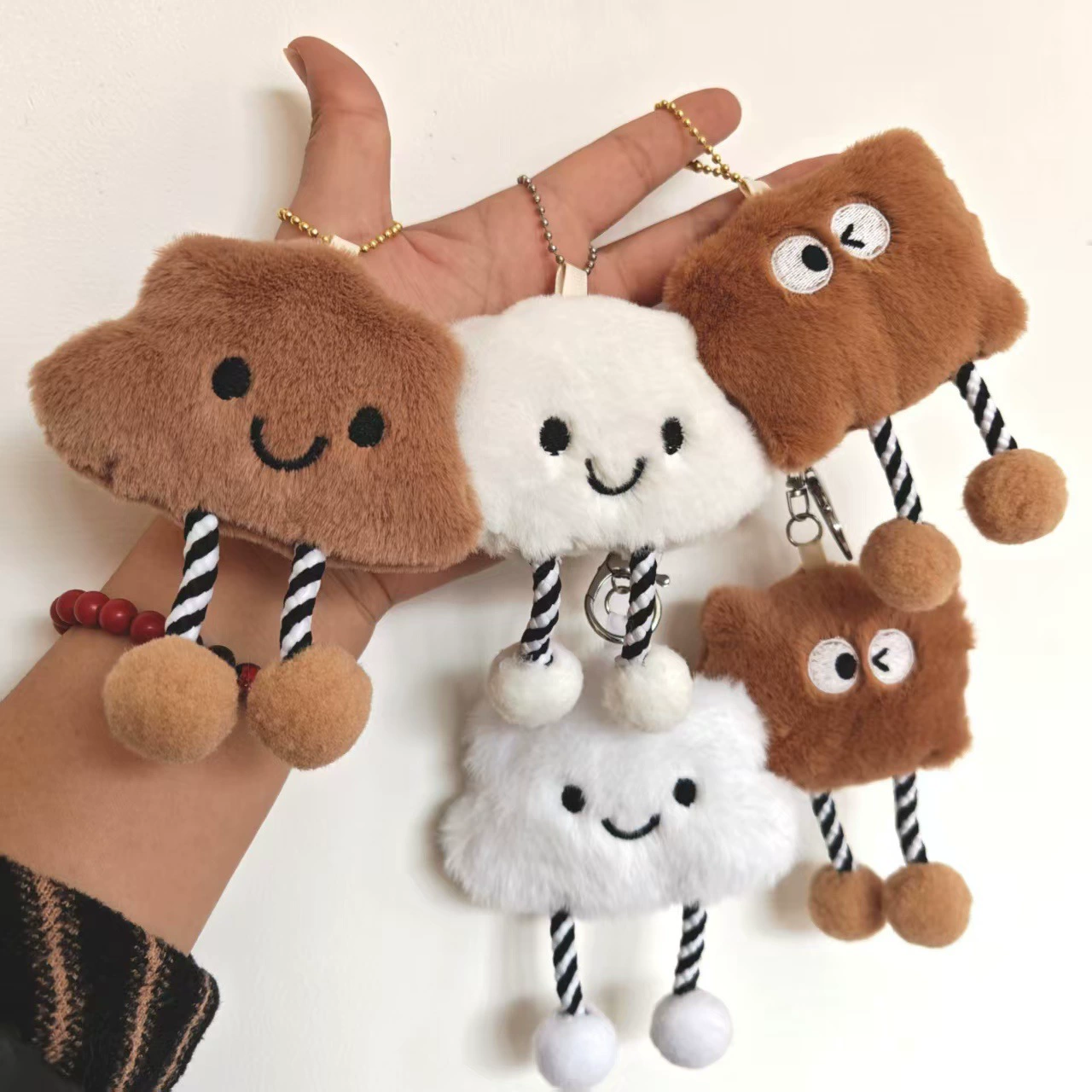 Мультяшная губка кукла печенье подвеска облака длинные ноги куклы подвеска милые дикие аксессуары для одежды сумки оптом