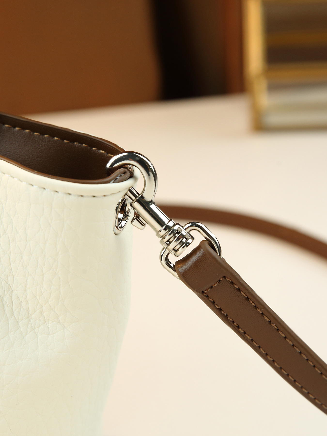 Women's Retro Colour Block Smiley Face Large Pu Leather Tote Bag_voghion.com