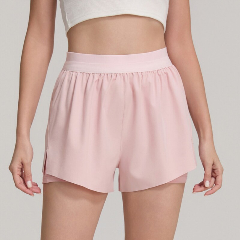 Women's Sports Shorts for Running, Marathon, and Track and Field, Quick-Dry, with Lining, Anti-Exposure, Back Waist Pocket for Phone