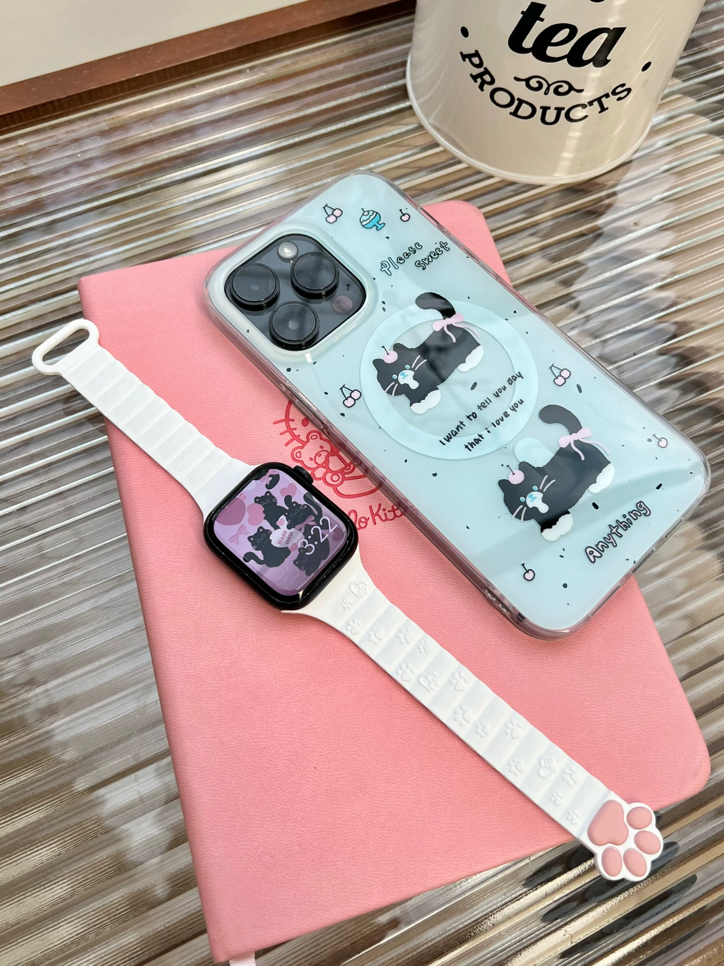 Милый трёхмерный котик коготь силиконовый ремешок для часов подходит к Apple Watch с поколением watch SE женщины