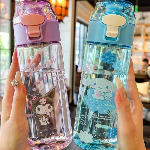 Sanrio Kuromi direct drinking water cup with tea separator for children going to school special summer outdoor sports plastic kettle