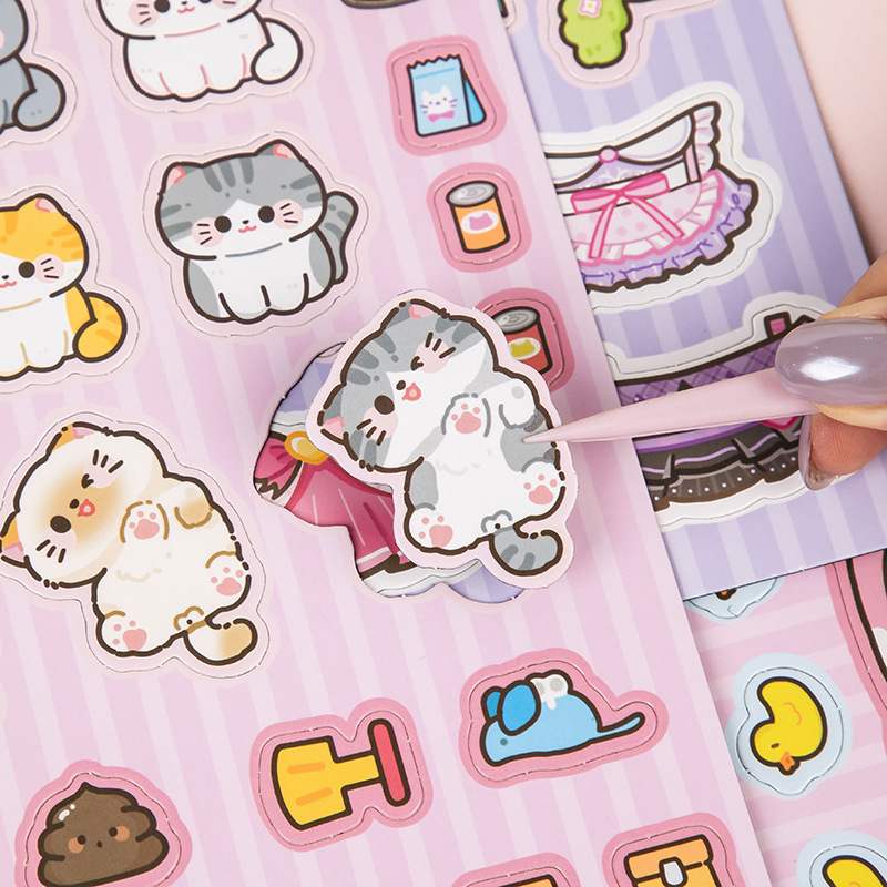 新しいご飯猫磁気静かな本は手作りdiy猫ペット女の子六一子供の日プレゼントを裁断しない