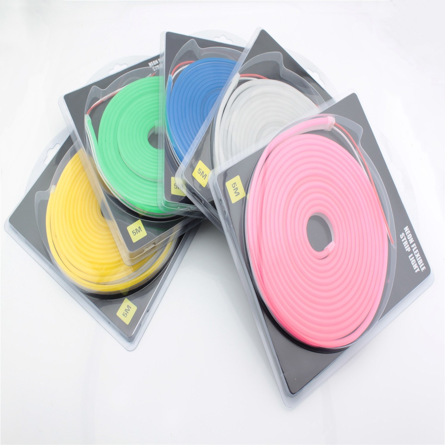 Waterproof 5M LED Kit 511 Flexible Strip Light 2835 SMD Neon Glow Letter Indoor Ambiance Dimmable