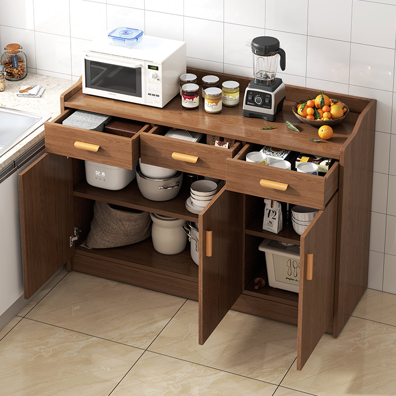 ✅ Tea Cabinet, Living Room Sideboard, Household Storage Cabinet, Solid Wood Color, Wall-Mounted Storage Cabinet, Kitchen Cabinet Storage